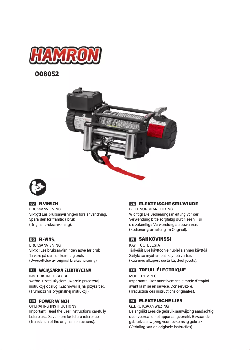 Imagen de la primera página del manual del dispositivo 008052