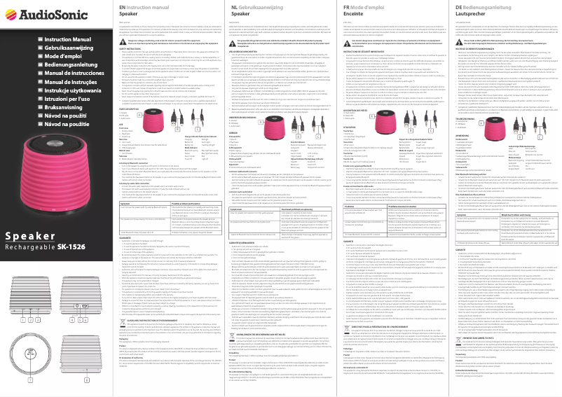 Imagen de la primera página del manual del dispositivo SK-1526