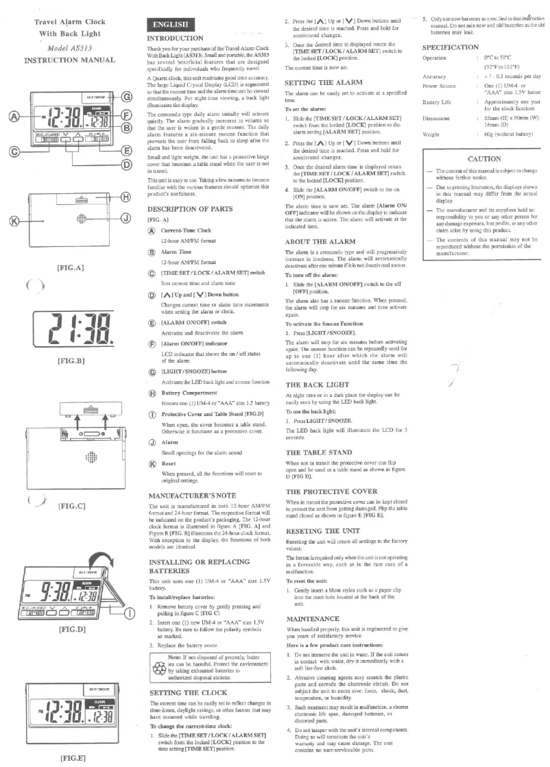 Página 1 del manual Manual de usuario Oregon Scientific AS313