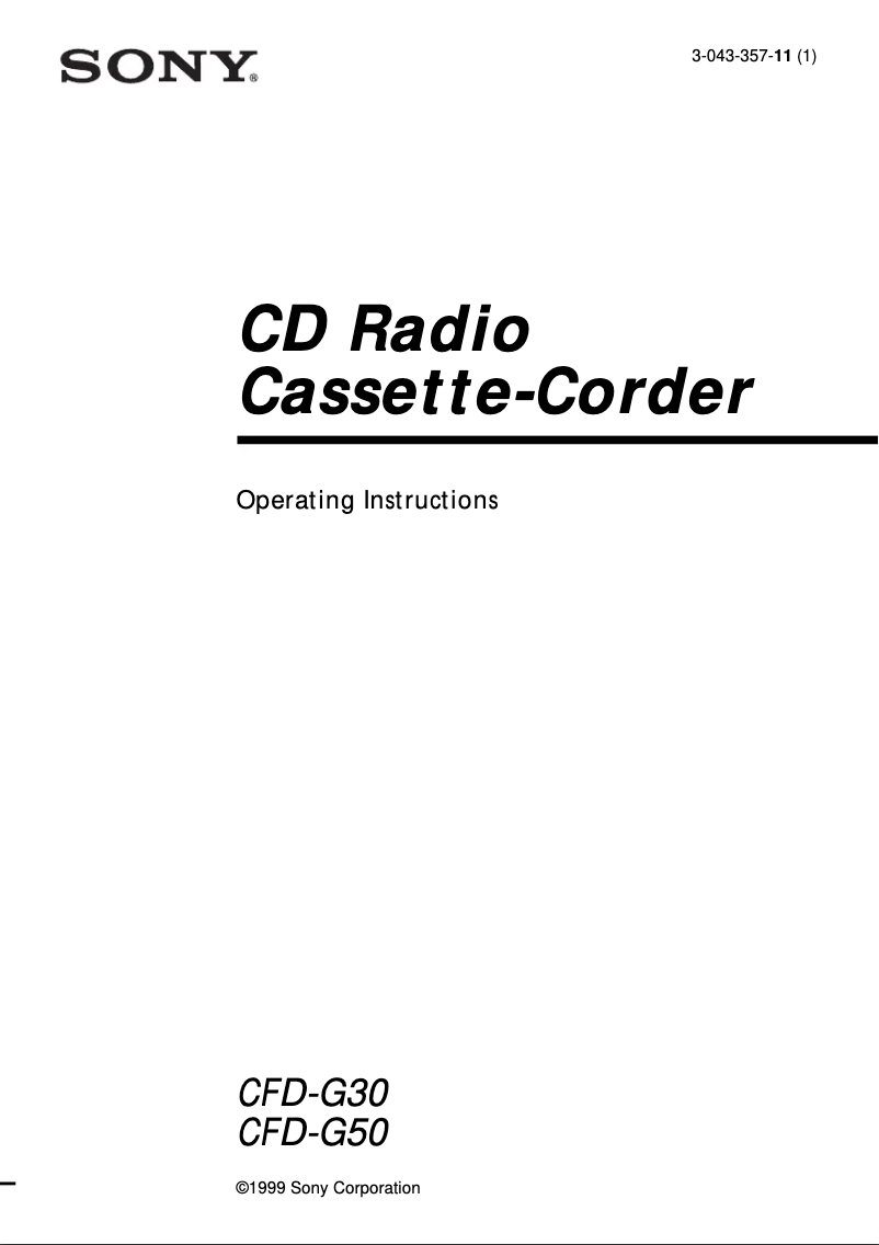 Imagen de la primera página del manual del dispositivo CFD-G30