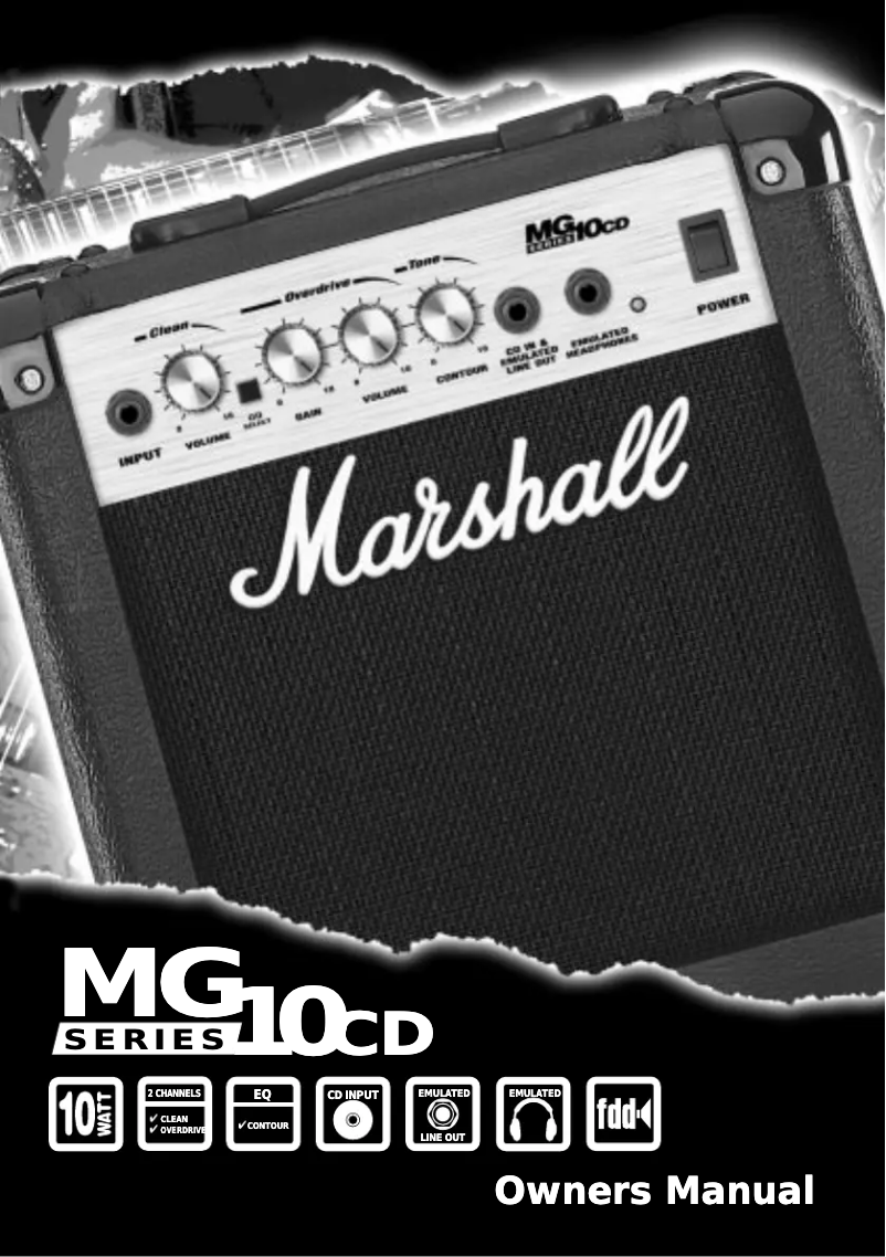 Imagen de la primera página del manual del dispositivo MG10CD