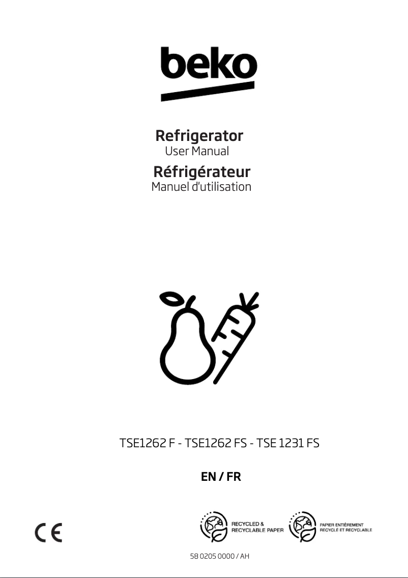 Página 1 del manual Manual de usuario Beko TSE1231FS