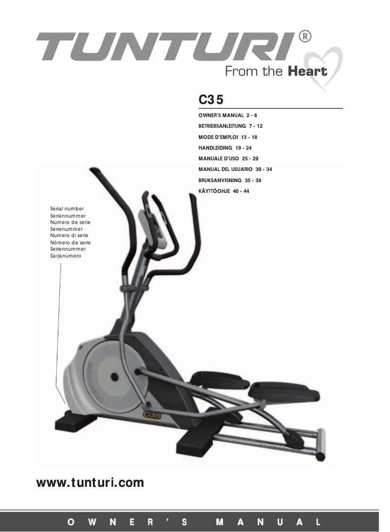 Página nº 1 - Manual de usuario Tunturi C35