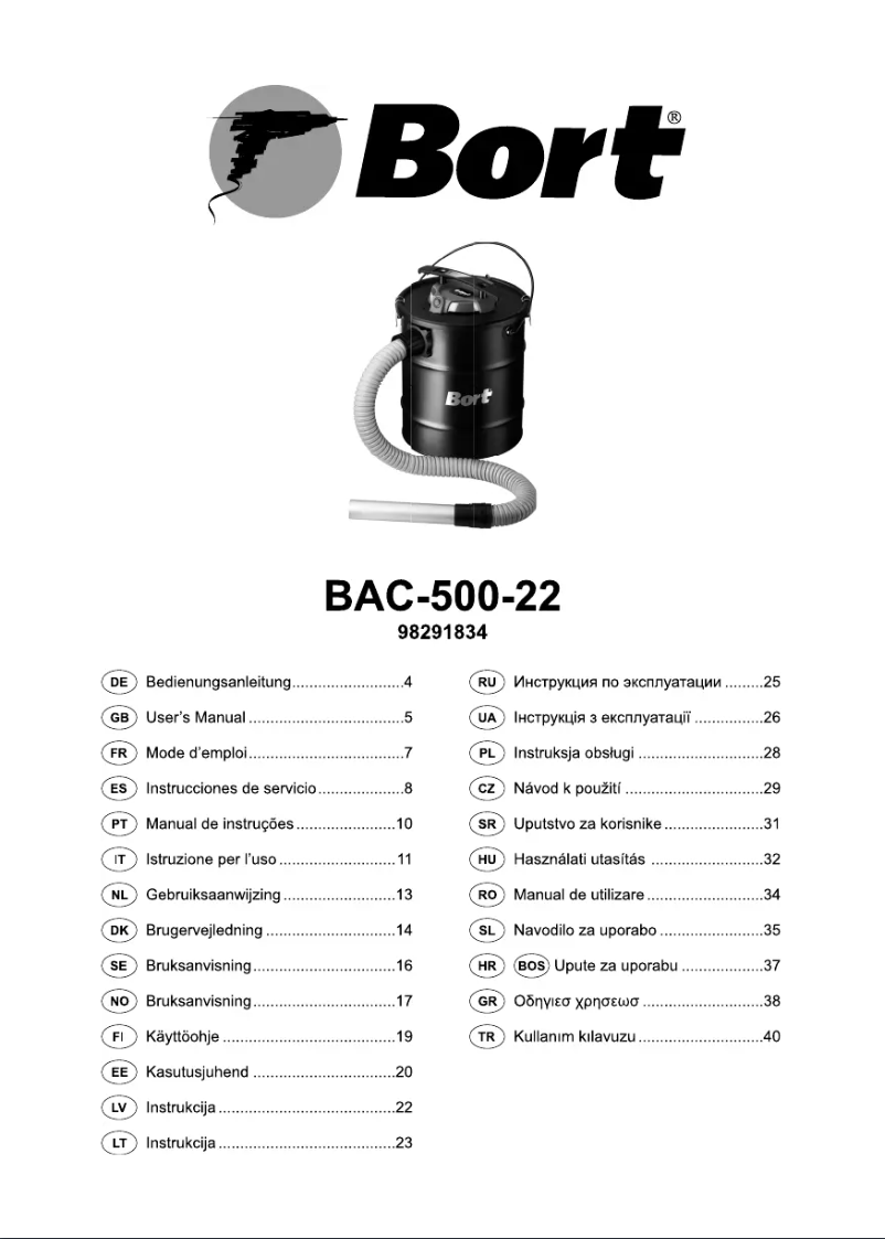 Imagen de la primera página del manual del dispositivo BAC-500-22