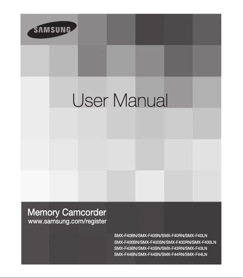 Página nº 1 - Manual de usuario Samsung SMX-F44LN