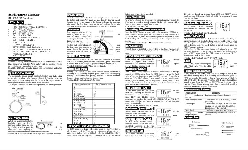 Página 1 del manual Manual de usuario Sunding SD-536A