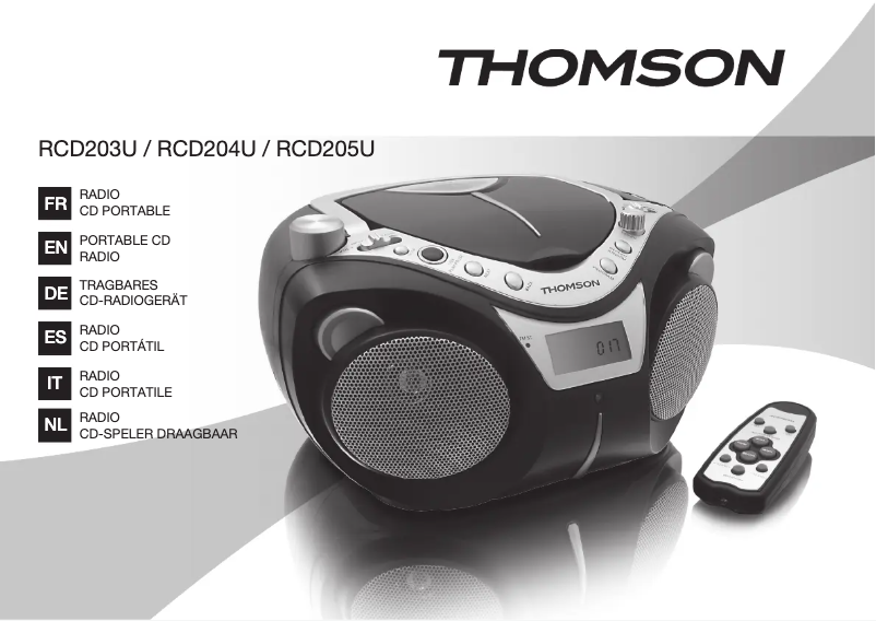 Imagen de la primera página del manual del dispositivo RCD204U