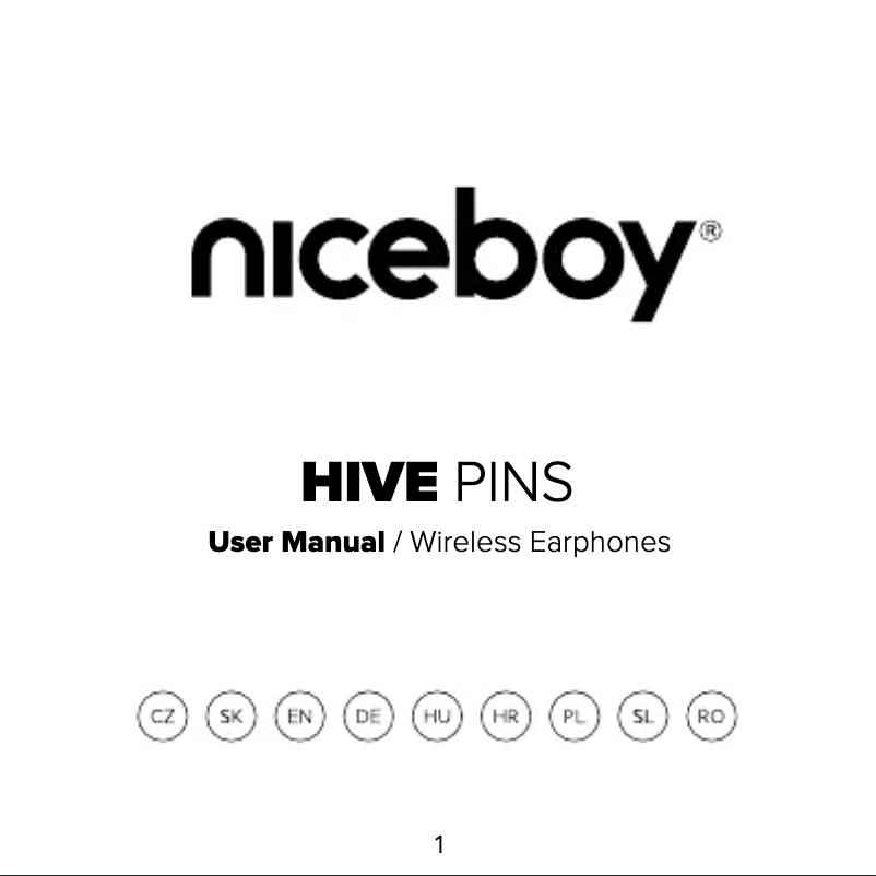 Página 1 del manual Manual de usuario Niceboy HIVE Pins