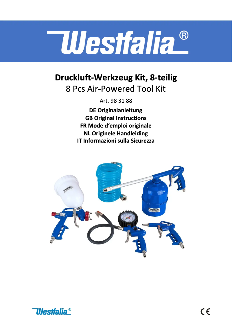 Página 1 del manual Manual de usuario Westfalia 983188
