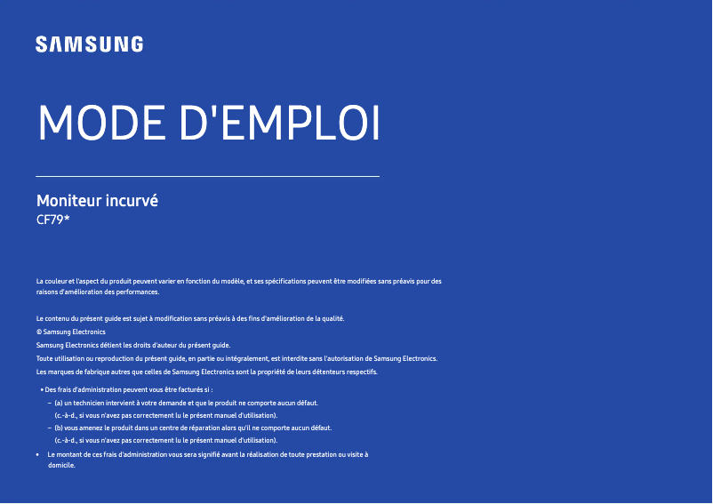 Imagen de la primera página del manual del dispositivo C34F791WQN