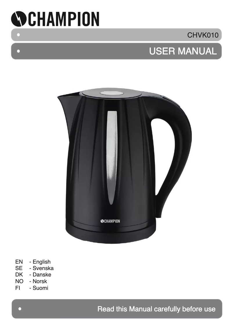 Página 1 del manual Manual de usuario Champion CHVK010