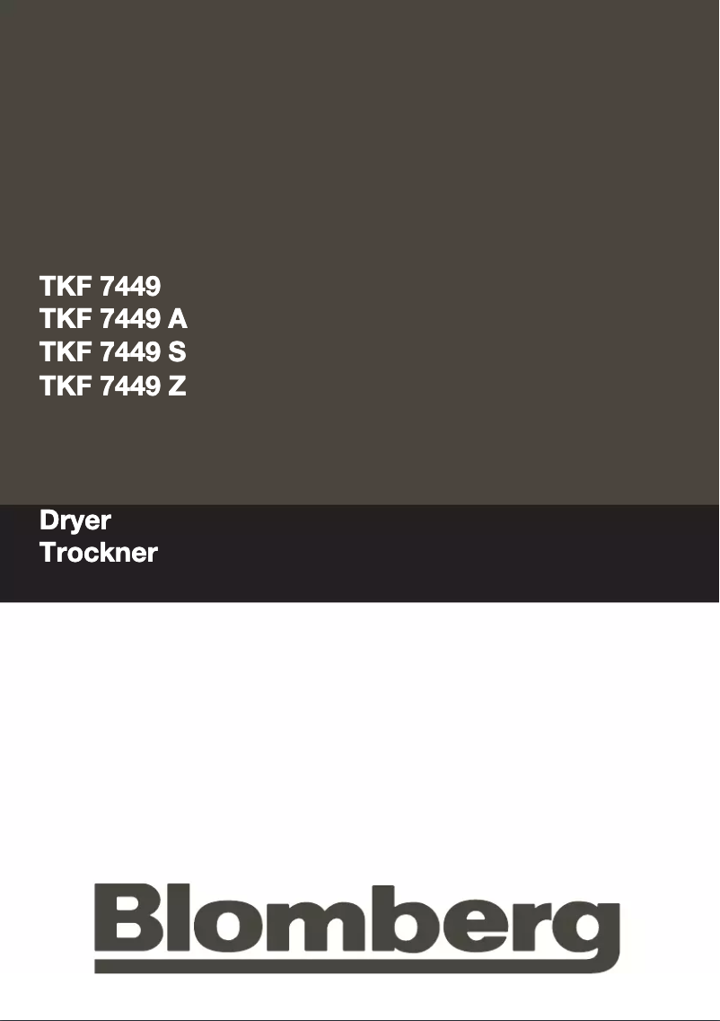 Página 1 del manual Manual de usuario Blomberg TKF 7449 S