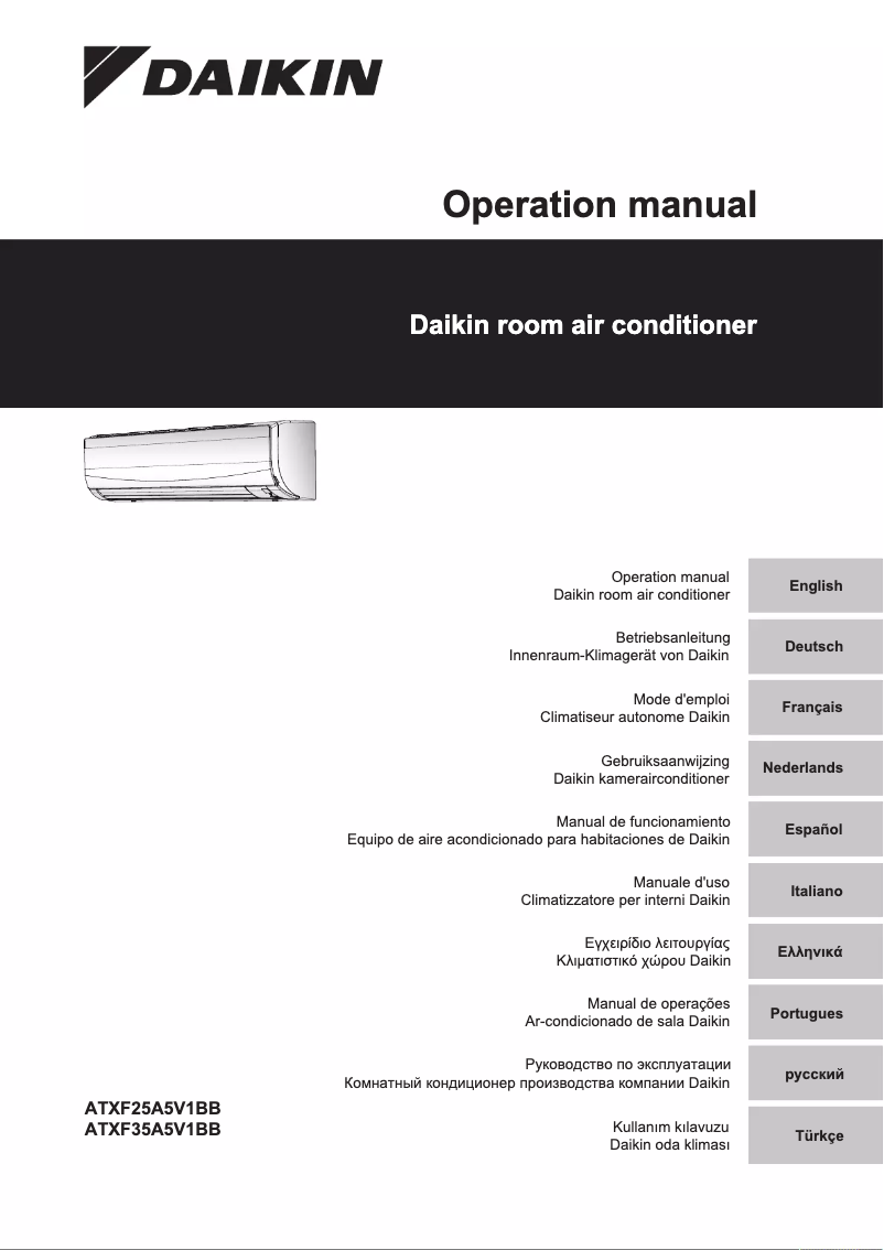 Página nº 1 - Manual de usuario Daikin ATXF60A2V1B