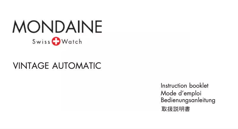 Página 1 del manual Manual de usuario Mondaine Vintage GGM.D043