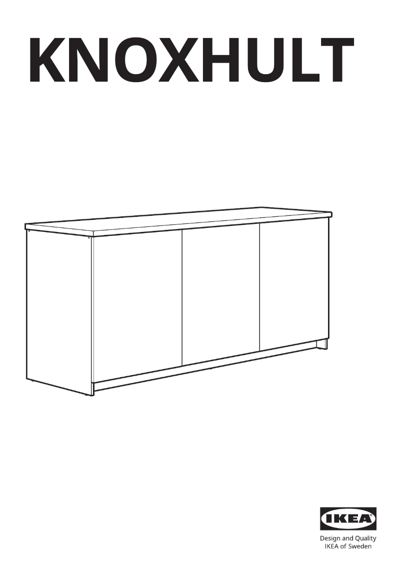 Página 1 del manual Manual de usuario Ikea KNOXHULT 903.342.59