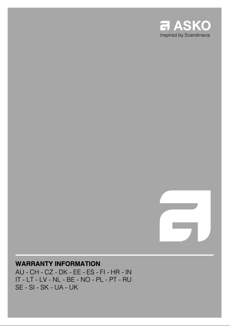 Página nº 1 - Manual de usuario Asko ODW61AS0