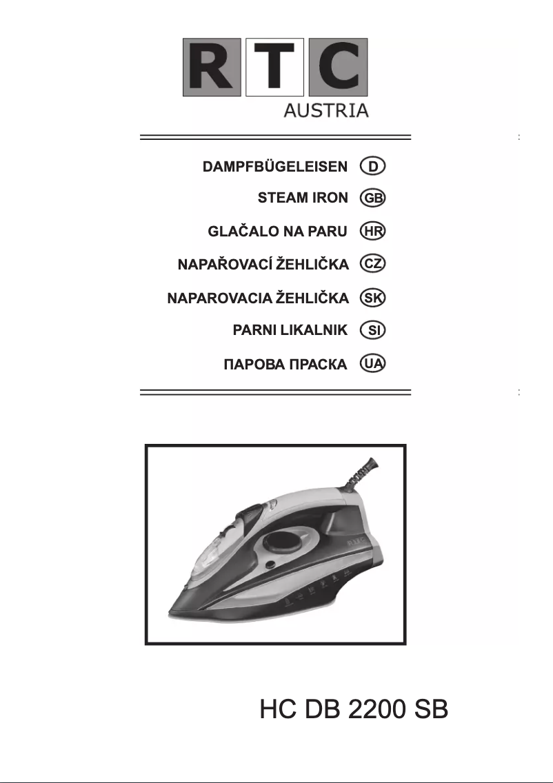 Imagen de la primera página del manual del dispositivo HC DB 2200 SB