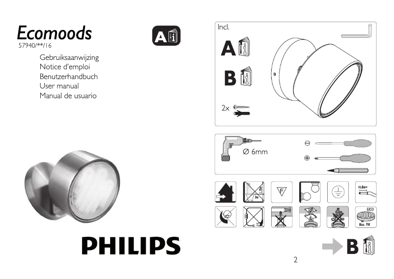 Página 1 del manual Manual de usuario Philips Ecomoods 579403116