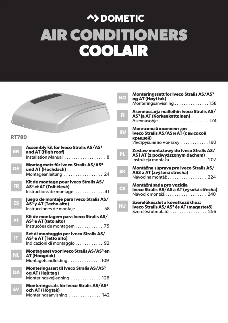 Imagen de la primera página del manual del dispositivo CoolAir RT 780
