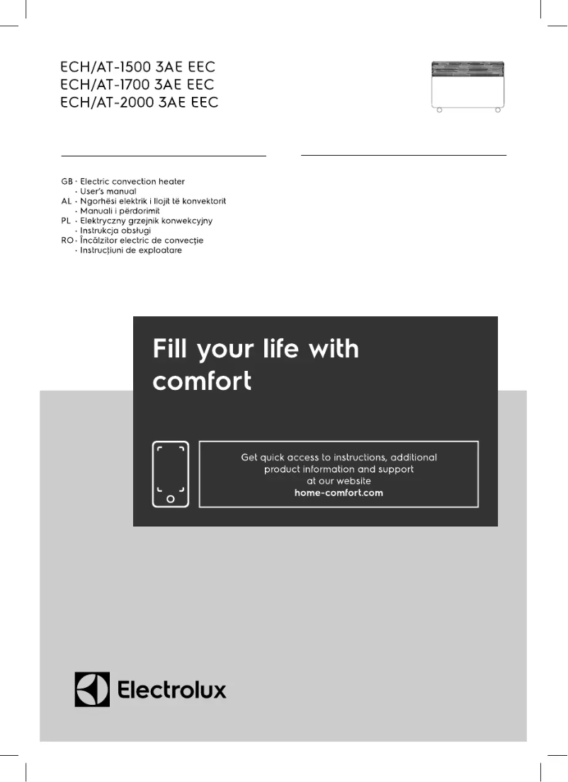 Página 1 del manual Manual de usuario Electrolux ECH/AT-2000 3AE EEC