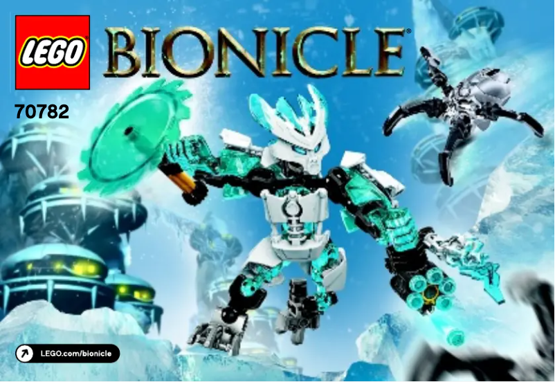 Imagen de la primera página del manual del dispositivo Bionicle 70782