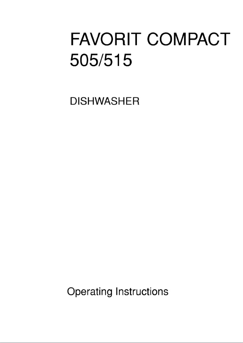 Imagen de la primera página del manual del dispositivo Favorit Compact 505