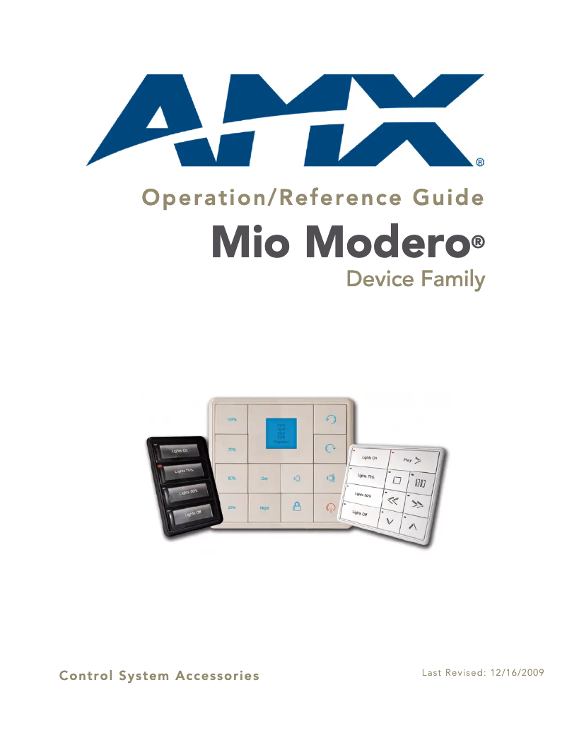 Página nº 1 - Manual de usuario AMX MIO-CLASSIC-D