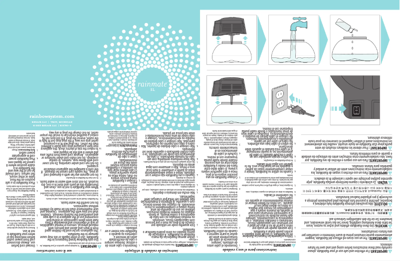 Imagen de la primera página del manual del dispositivo RainMate