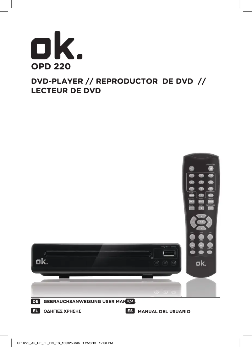 Página 1 del manual Manual de usuario OK OPD 220