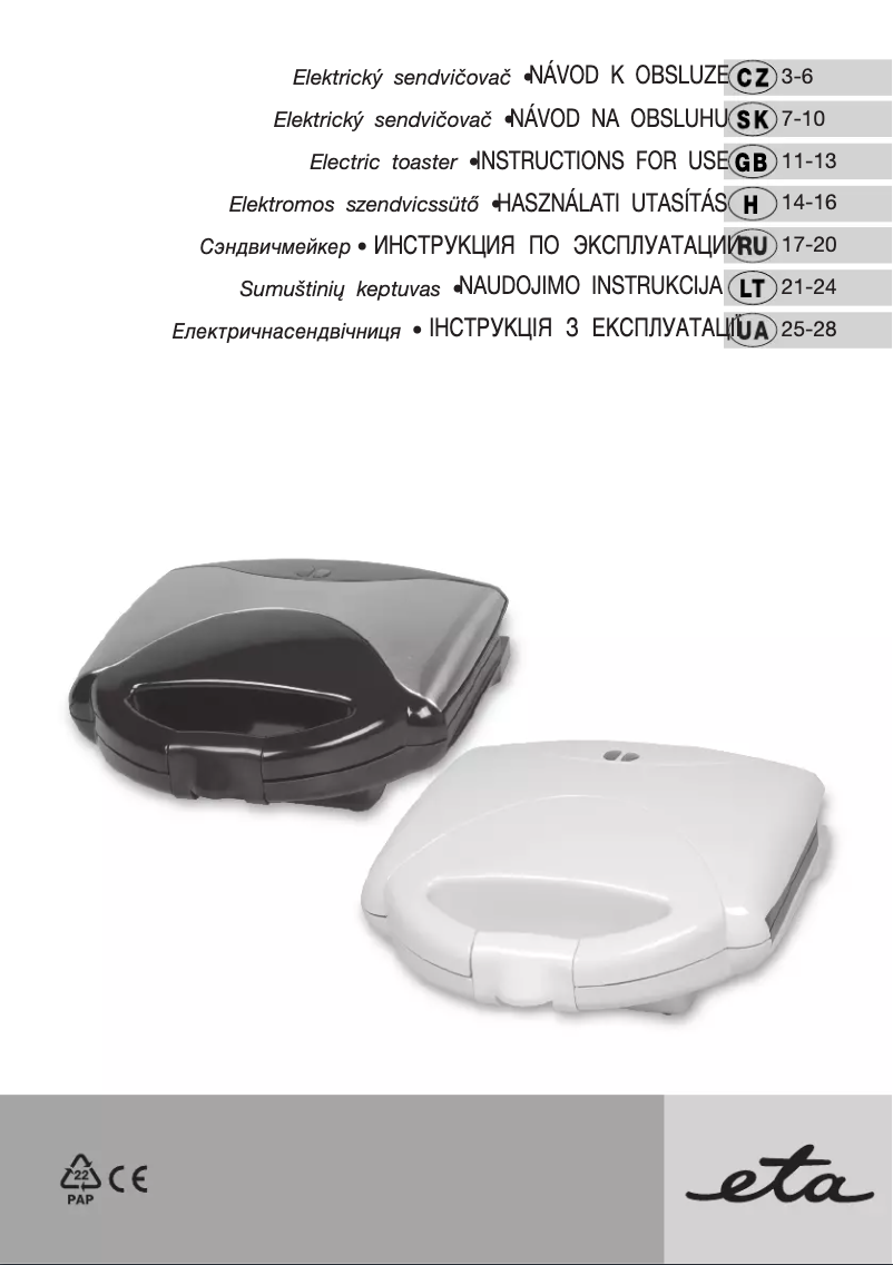 Página 1 del manual Manual de usuario Eta ETA215190010