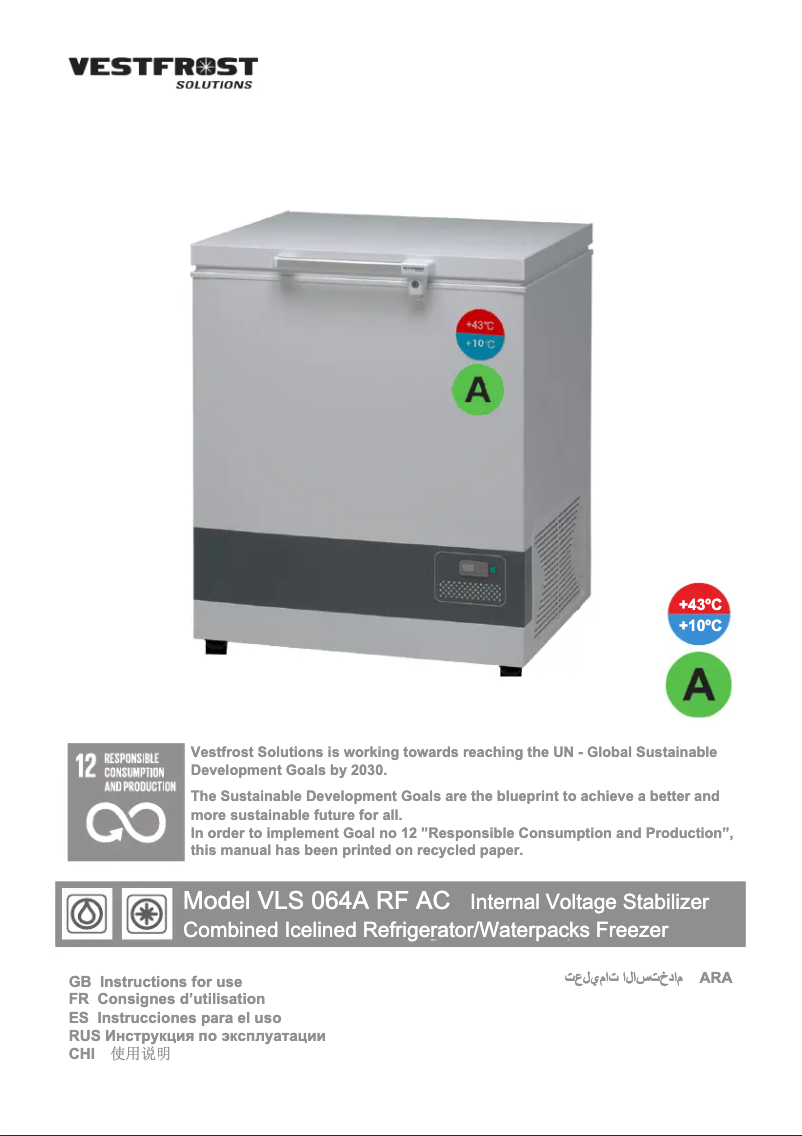Imagen de la primera página del manual del dispositivo VLS 064A RF AC