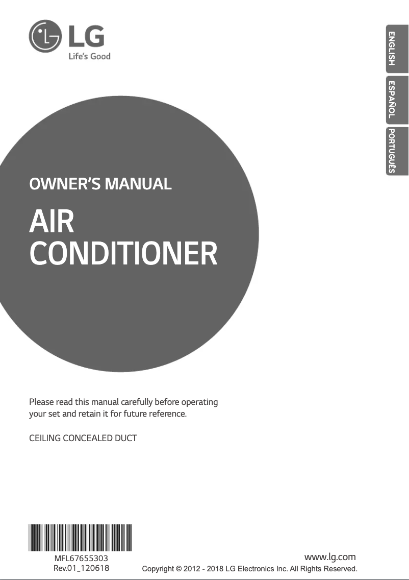 Imagen de la primera página del manual del dispositivo AMNW24GM1A0