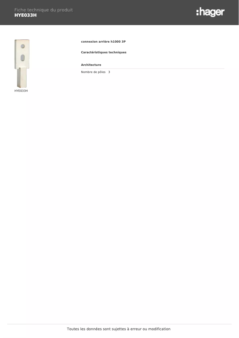 Imagen de la primera página del manual del dispositivo HYE033H