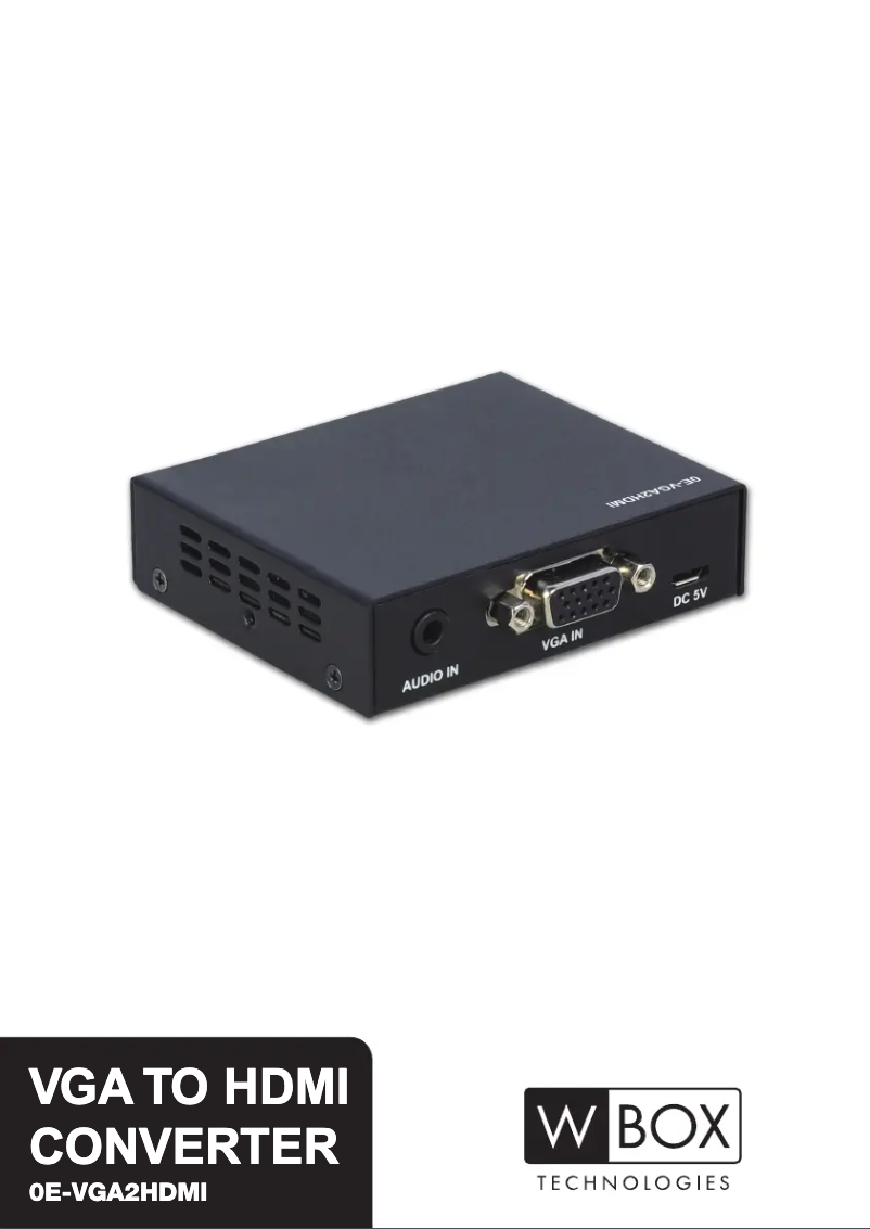 Imagen de la primera página del manual del dispositivo 0E-VGA2HDMI