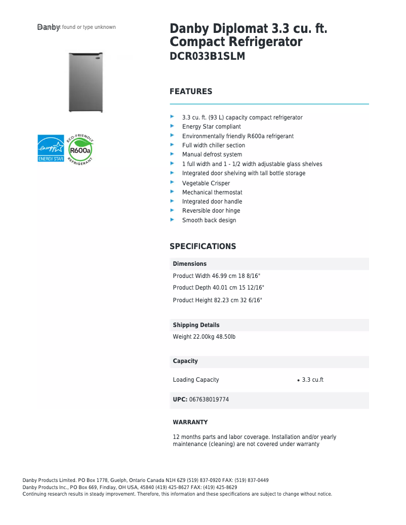 Imagen de la primera página del manual del dispositivo Diplomat DCR033B1SLM