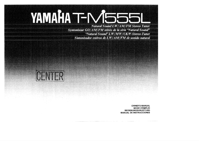 Página 1 del manual Manual de usuario Yamaha T-M555L