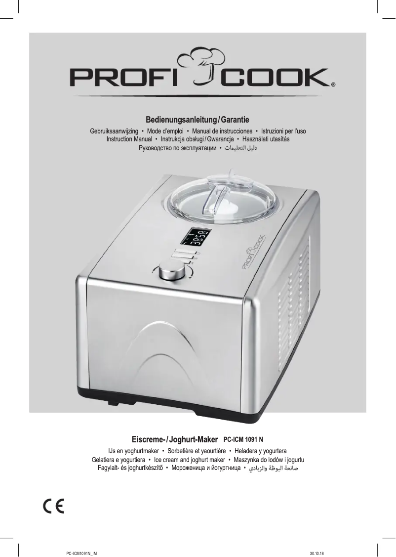 Página 1 del manual Manual de usuario ProfiCook PC-ICM 1091 N