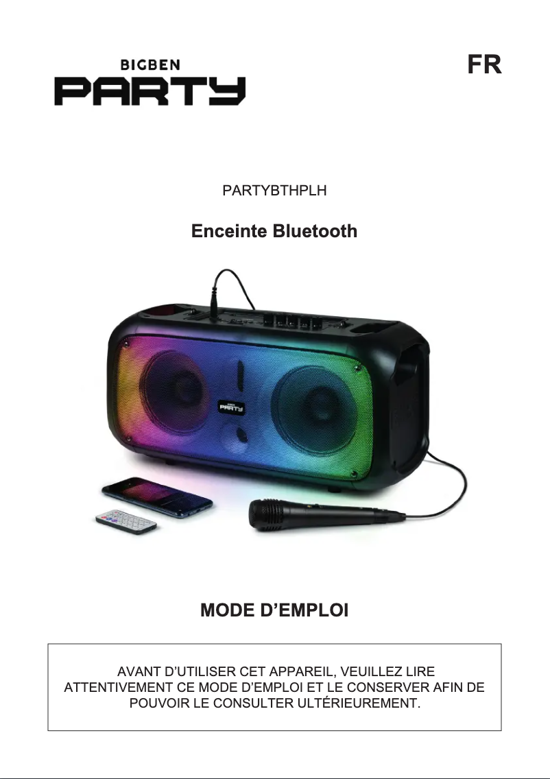Página 1 del manual Manual de usuario Bigben PARTYBTHPL