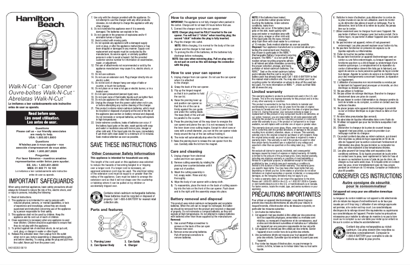 Imagen de la primera página del manual del dispositivo Walk 'n Cut 76501G