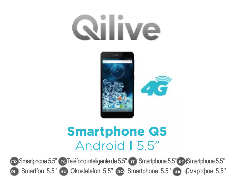 Imagen de la primera página del manual del dispositivo Q5 5.5inch