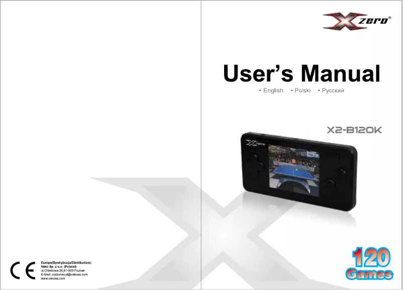 Página 1 del manual Manual de usuario X-Zero X2-B120K