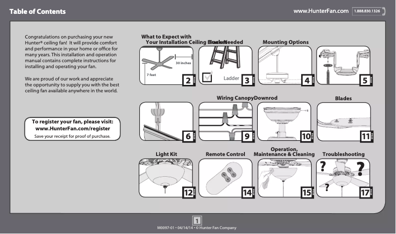 Página nº 1 - Manual de usuario Hunter Anfield