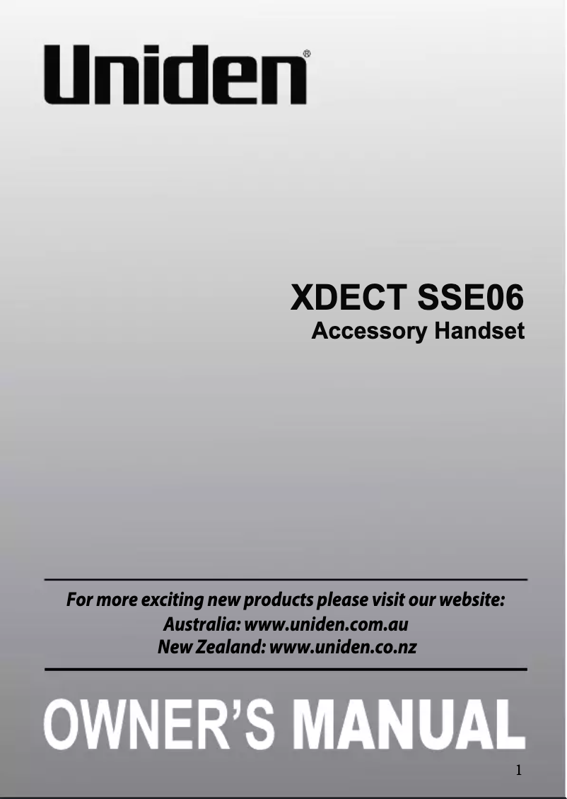 Imagen de la primera página del manual del dispositivo SS E06