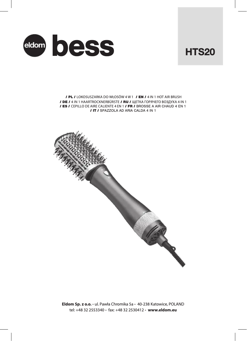 Página 1 del manual Manual de usuario Eldom Bess HTS20