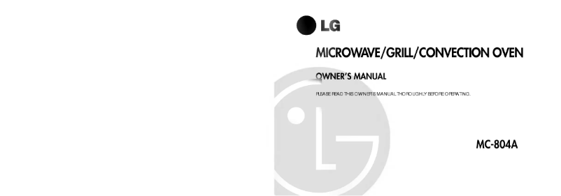 Página 1 del manual Manual de usuario LG MC-804A