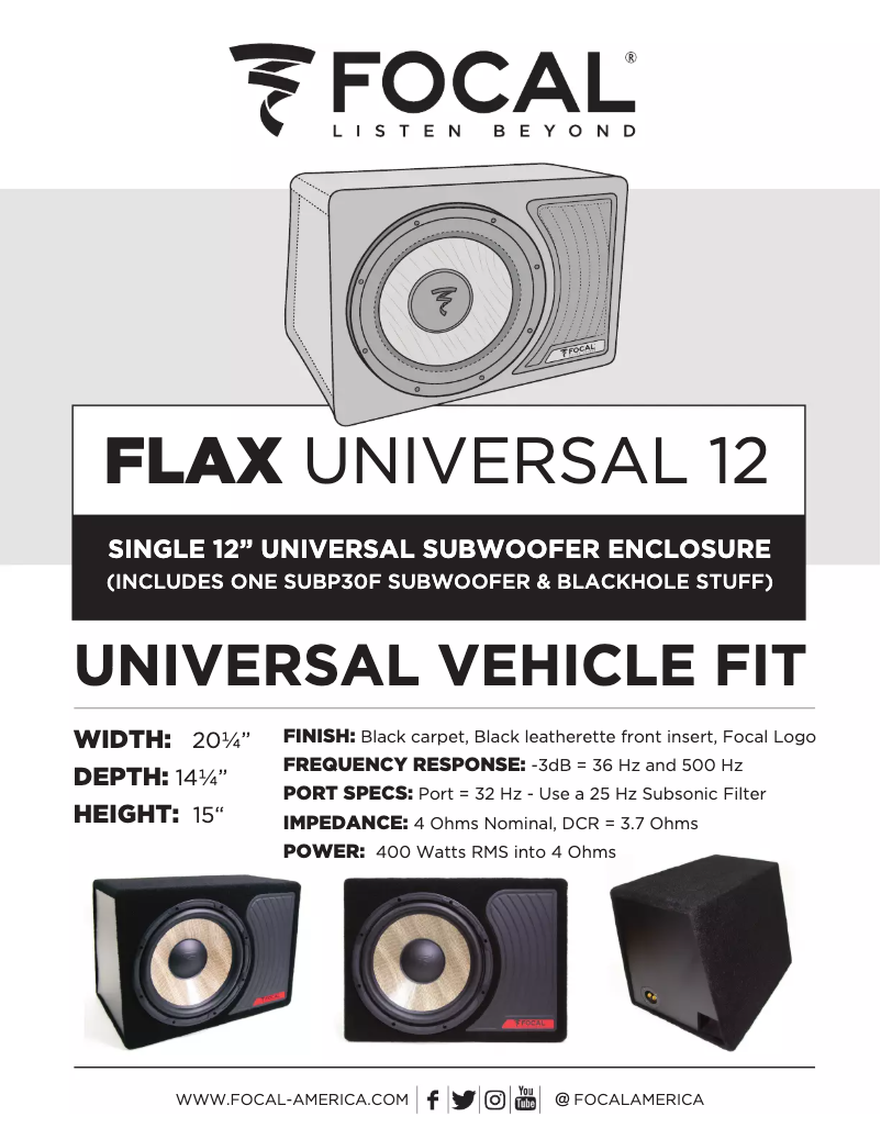 Imagen de la primera página del manual del dispositivo FLAX Universal 12