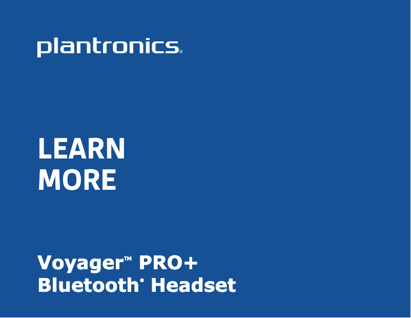 Página nº 1 - Manual de usuario Plantronics Voyager PRO+