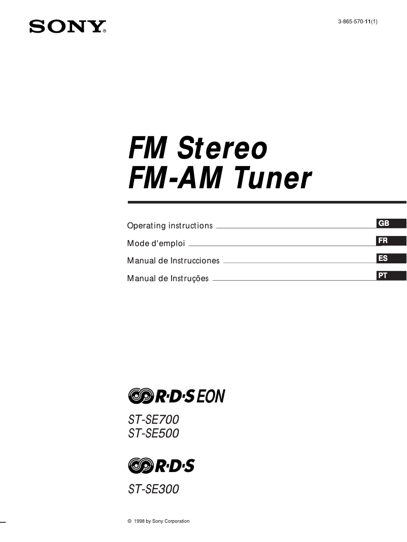 Imagen de la primera página del manual del dispositivo ST-SE300
