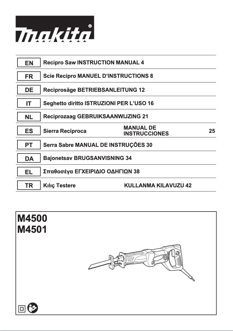 Imagen de la primera página del manual del dispositivo M4501