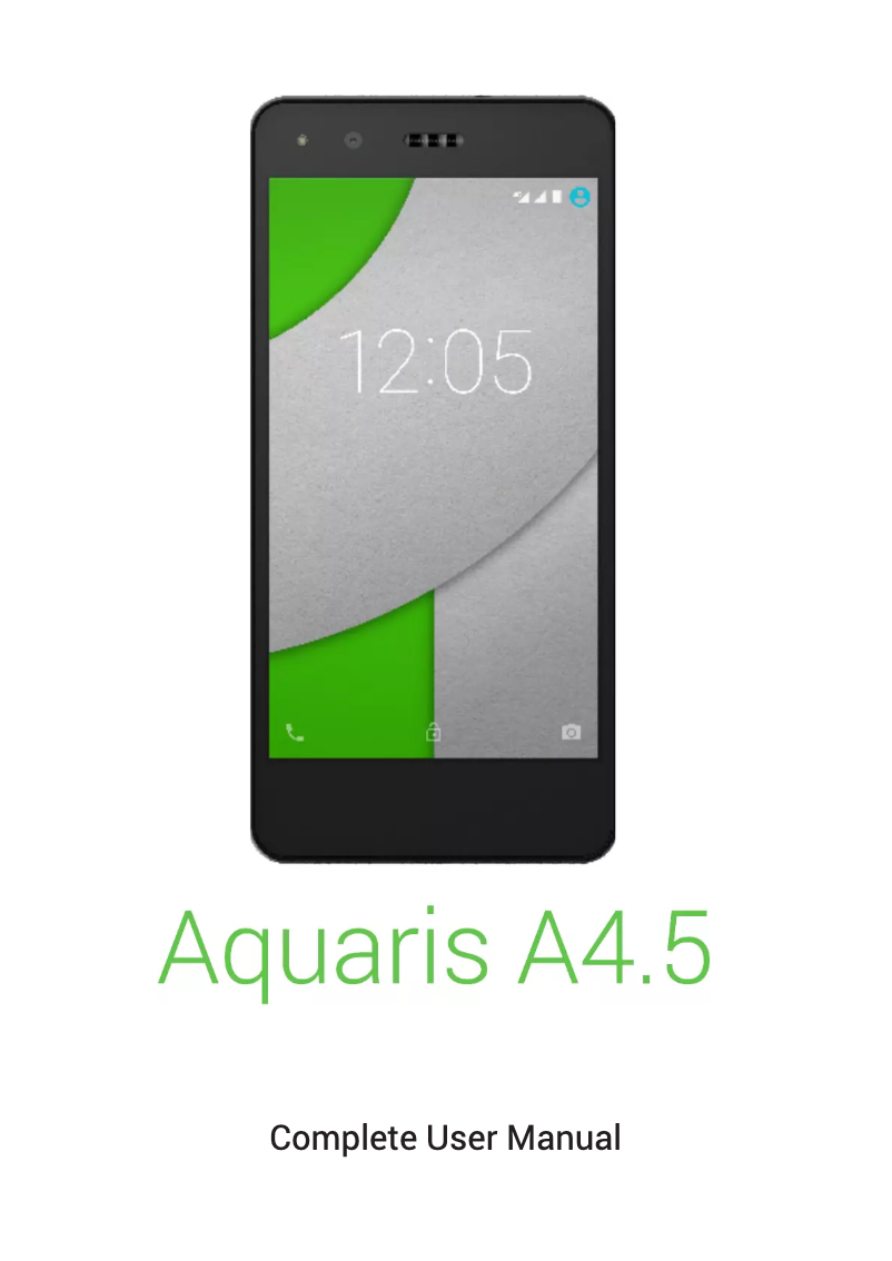 Imagen de la primera página del manual del dispositivo Aquaris A4.5